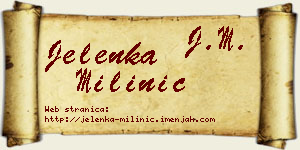 Jelenka Milinić vizit kartica